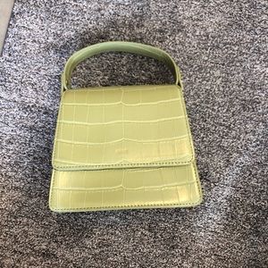 JW PEI Green Alligator Print Hand Bag